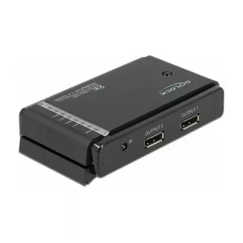 DELOCK DisplayPort 1.4 lüliti 2 x 2 DisplayPort sisse 1 x 2 DisplayPort välja 8K