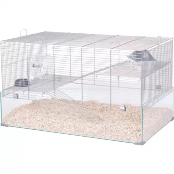 Puuri ZOLUX Neolife 80 (mudel 205664GRI) hiirtele ja rottidele — 780×450×480 mm, plast, varbavahe 9 mm, sisaldab kaussi, hall