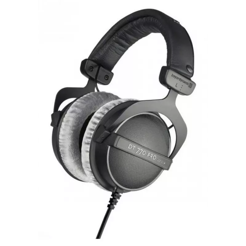 Stuudiokõrvaklapid Beyerdynamic DT 770 PRO 80Ω — suletud, kõrvaümbrused, 5–35000 Hz, 96 dB, 3,5 mm, kullatud pistik