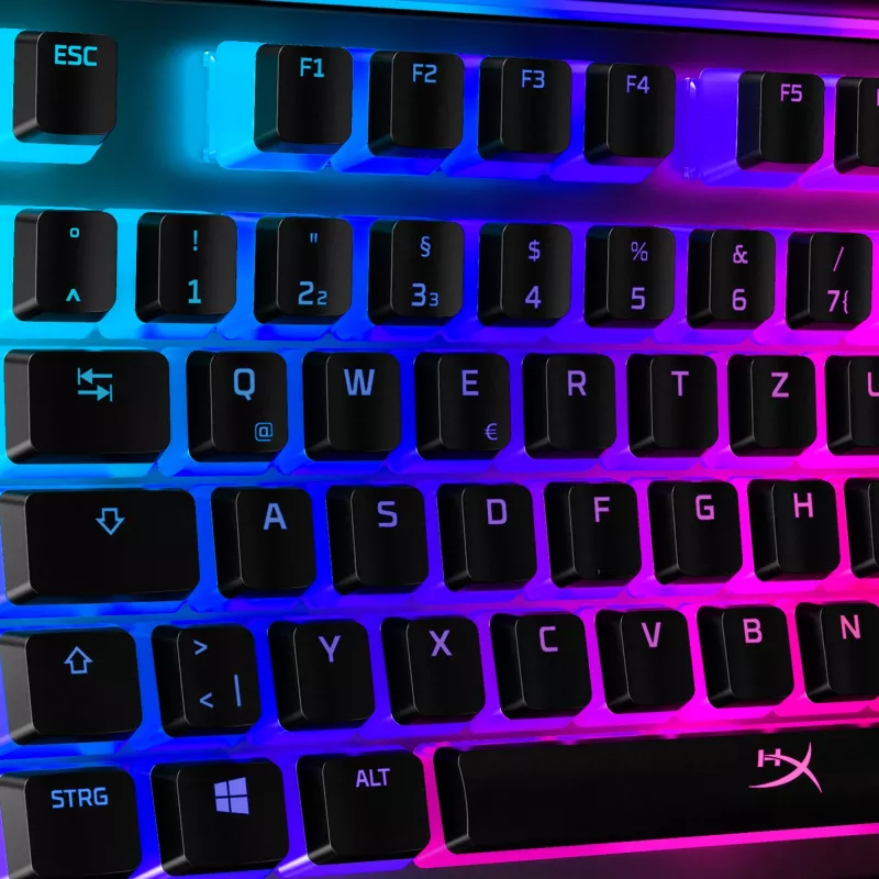 HyperX Pudding Keycaps - täiskomplekt - ABS - Must (DE paigutus) - klaviatuuri klahvikatted - ABS - Must