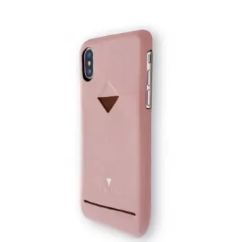 VixFox kaardipesaga tagakest iPhone X/XS jaoks — roosa kaitseümbris kaarditaskuga