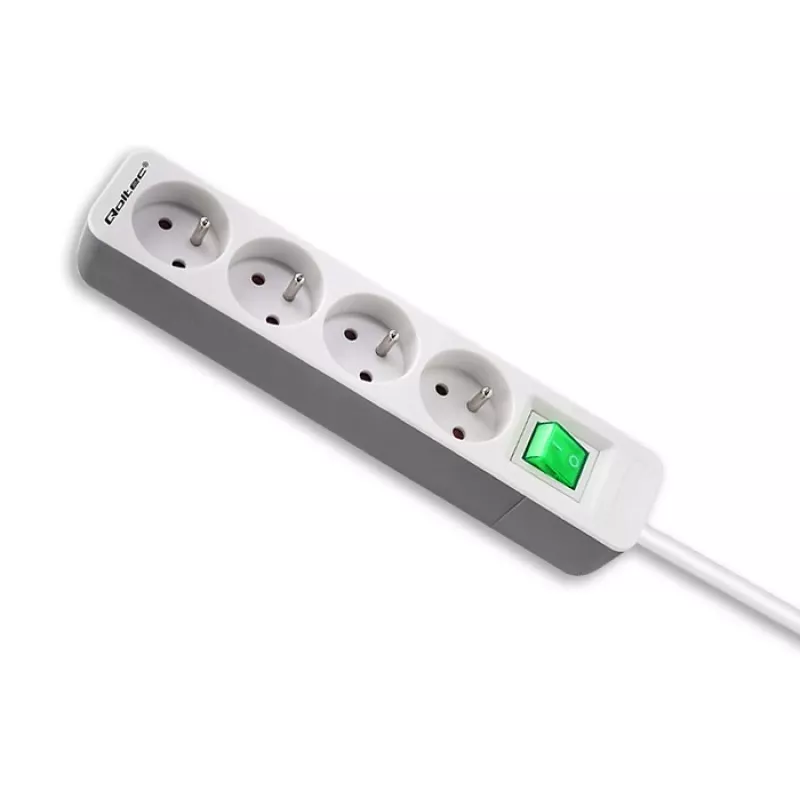 Qoltec 50288 toitepikendus 1,8 m 4 vahelduvvoolupistikupesa siseruumidesse valge