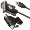 UNITEK Y-105A jadakaabel must 1,5 m USB Type-A DB-9