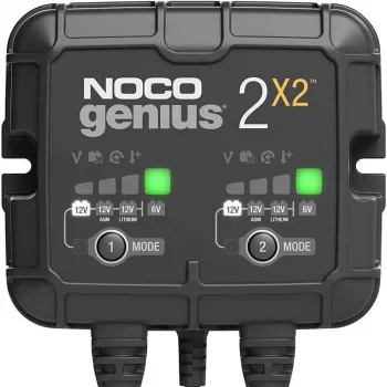 Akulaadija NOCO GENIUS2X2 4A 2-pangaga, 4A kokku, kaks sõltumatut väljundit