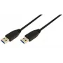 Logilink - USB-kaabel - 9 kontaktiga USB A-tüüpi (isane) - 9 kontaktiga USB A-tüüpi (isane) - 3 m (USB / USB 2.0 / USB 3.0) - Vormitud - Must (CU0040)