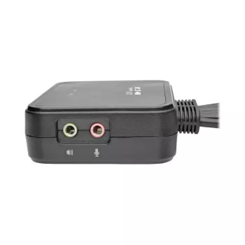 Eaton Tripp Lite seeria 2-pordiline USB/HD-kaabliga KVM-lüliti heli/videoga, kaablid ja USB-perifeeriaseadmete jagamine - KVM-/heli-/USB-lüliti - 2 x KVM/heli/USB - 1 kohalik kasutaja - lauaarvuti