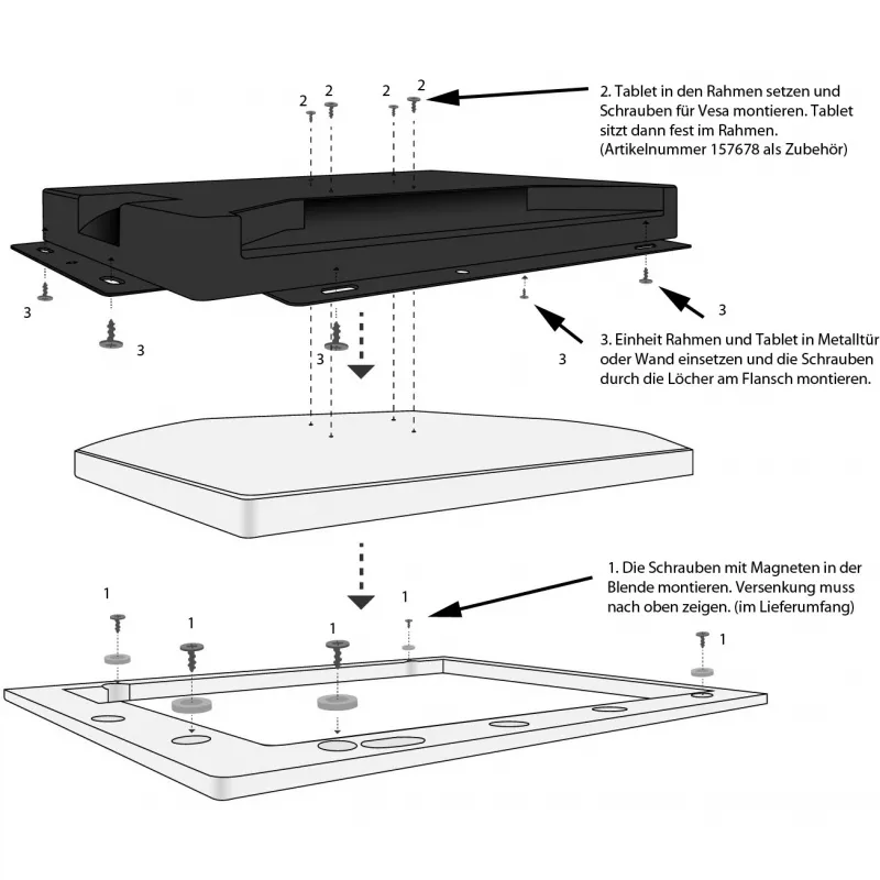 Tablet security enclosure ALLNET ALLTCOVER15NWV1 15 inch Valge