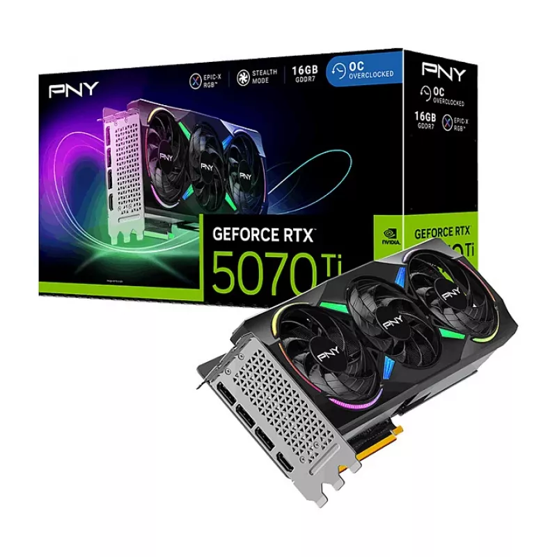 PNY GeForce RTX 5070 Ti EPIC-X RGB 16GB GDDR7 graafikakaart