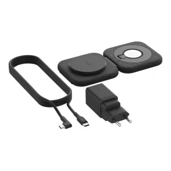 Juhtmevaba 2-ühes laadimisalus Belkin BOOSTCHARGE PRO QI2 WIZ026VFBK — juhtmevaba kiirlaadimine telefonile ja kõrvaklappidele