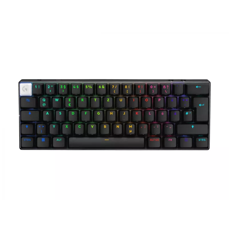 Klaviatuur Logitech G PRO X 60 mängimine USB RF juhtmevaba Bluetooth QWERTY US International valge