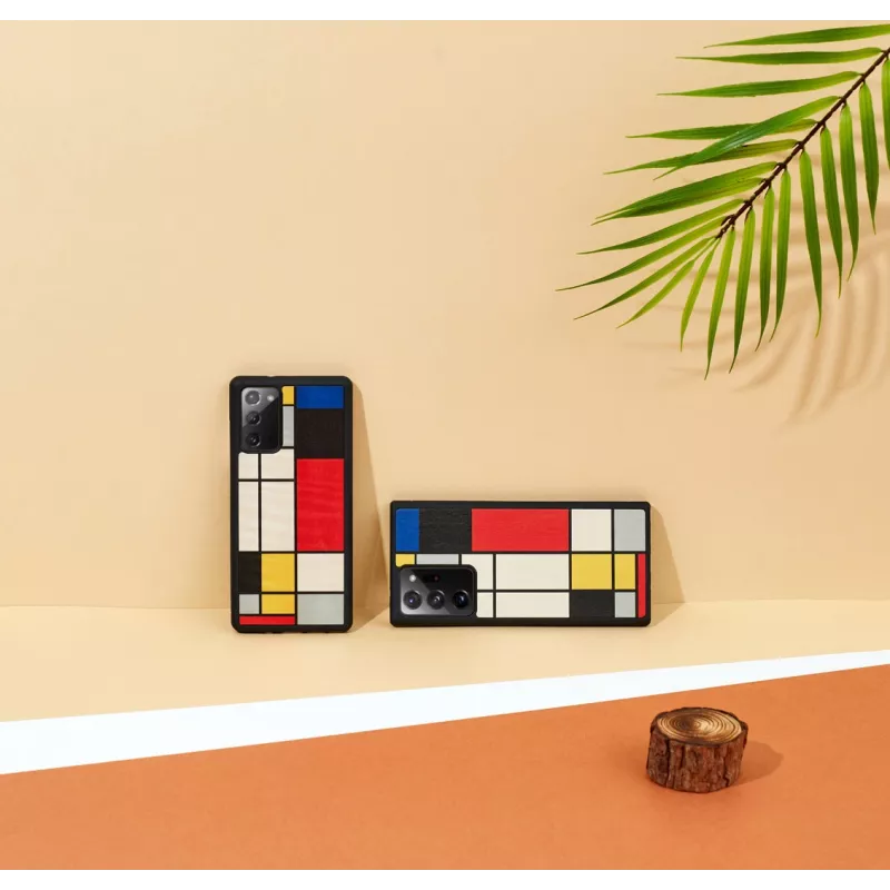 Kaitsev puidust nutitelefoniümbris Man and Wood Galaxy Note 20 Mondrian Wood Must