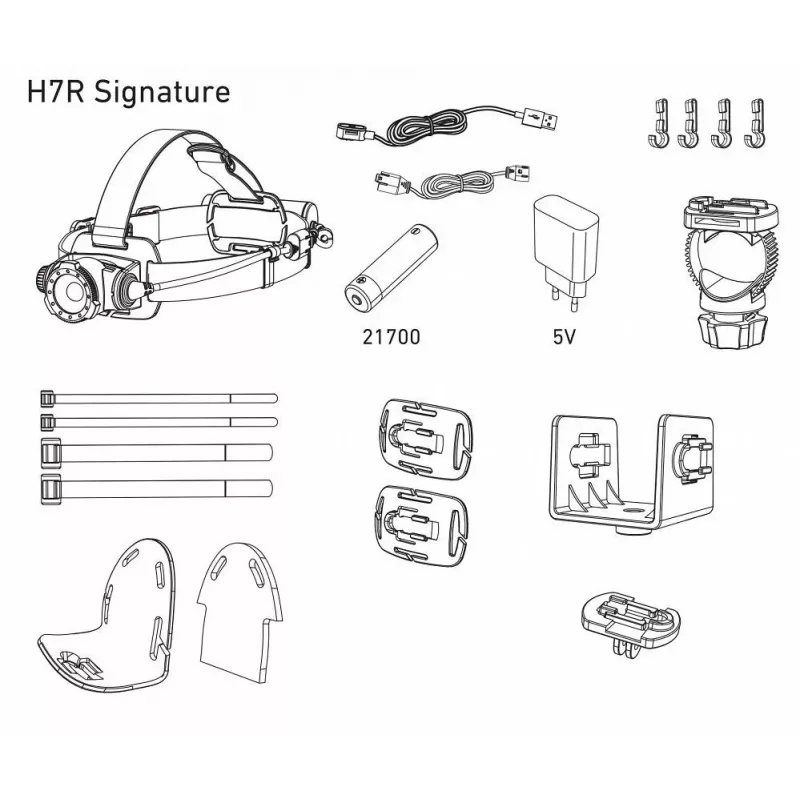 Ledlenser H7R Signature must peapaelaga taskulamp