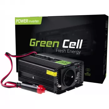 Inverteri toiteadapter roheline Cell INV06 12V kuni 230V 150W 50Hz Type C pistik, 85% efektiivsus, must