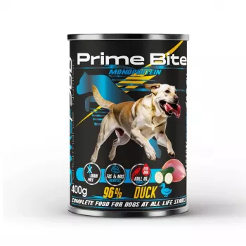 PRIME BITE Monoprotein part redis suvikõrvitsaga - märg koeratoit - 400g