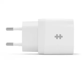 HYPER HJ205EU mobiilseadme laadija, nutitelefon, tahvelarvuti, valge, vahelduvvool, kiirlaadimine, siseruumides