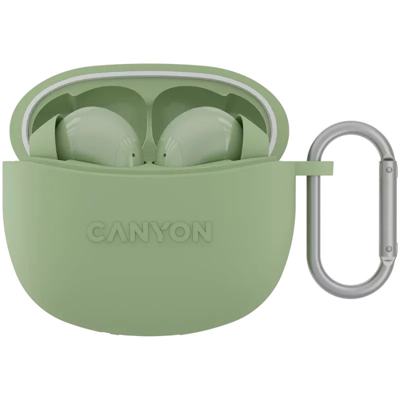 CANYON TWS-5 sissepandavad kõrvaklapid, roheline, Bluetooth 5.3, puutetundlik juhtimine, laadimissisend: USB-C