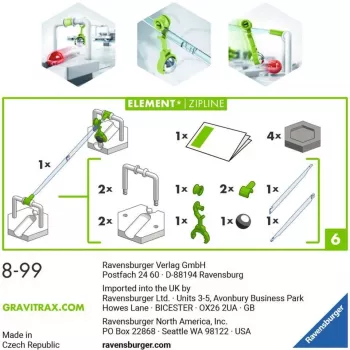 Ravensburger GraviTrax Element Zipline Accessory for Activity Skill Toys (27472)