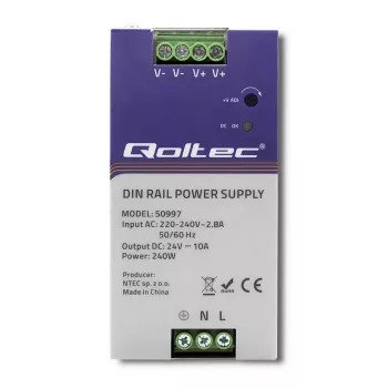 DIN-liistu toiteplokk QOLTEC 50997 240W 24V 10A