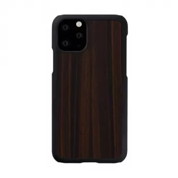 Man and wood telefonikesta iPhone 11 Pro jaoks — eebenpuidust must, tugev kaitsev tagakaas