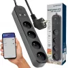 GEMBIRD TSL-PS-F4U-02 nelja PL-pistikupesa ja USB-laadijaga pikendusjuhe, must