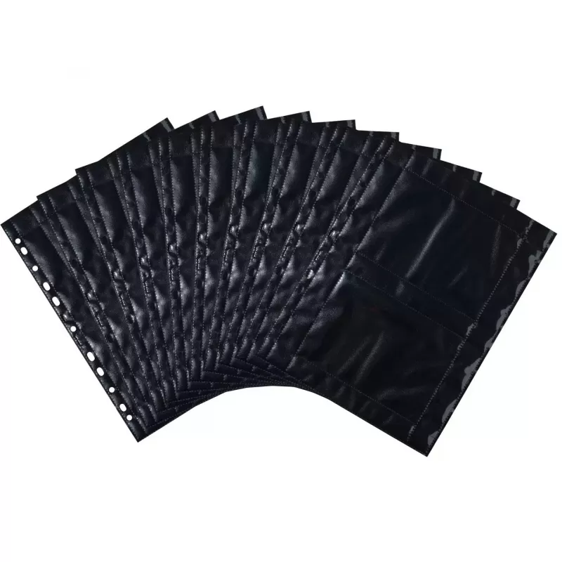 Fototaskud HERMA Fotophan 10x15 cm horisontaalpaigutus must 10 tk