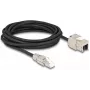 DeLOCK kaabel RJ45-pistik, välipaigaldus kuni Keystone-moodul RJ45-pesa, Cat.6A, 5 m