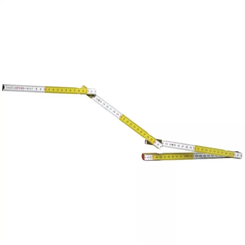Kokkuvolditav joonlaud STANLEY 0-35-458, puidust, 2 m, 17 mm laius, valge/kollane