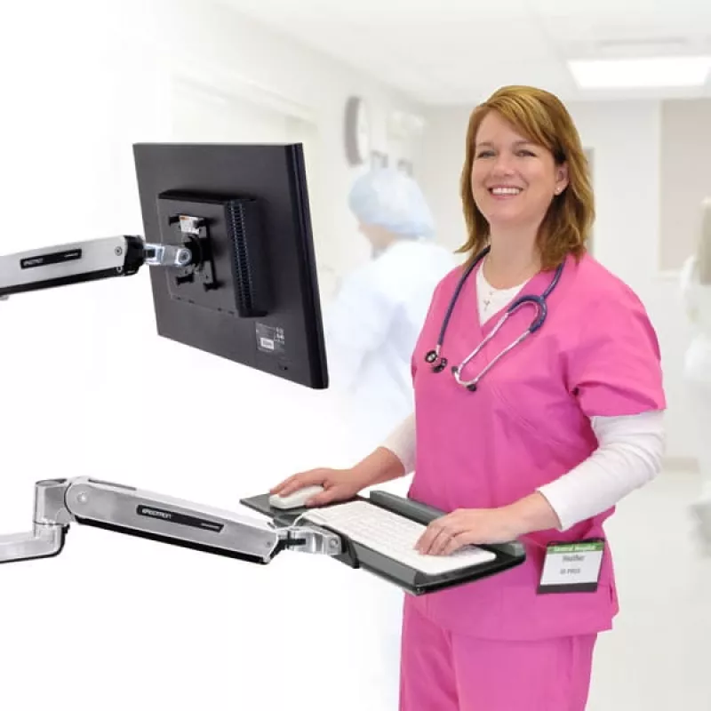 Seinale kinnitatav klaviatuurihoidik Ergotron LX Sit-Stand