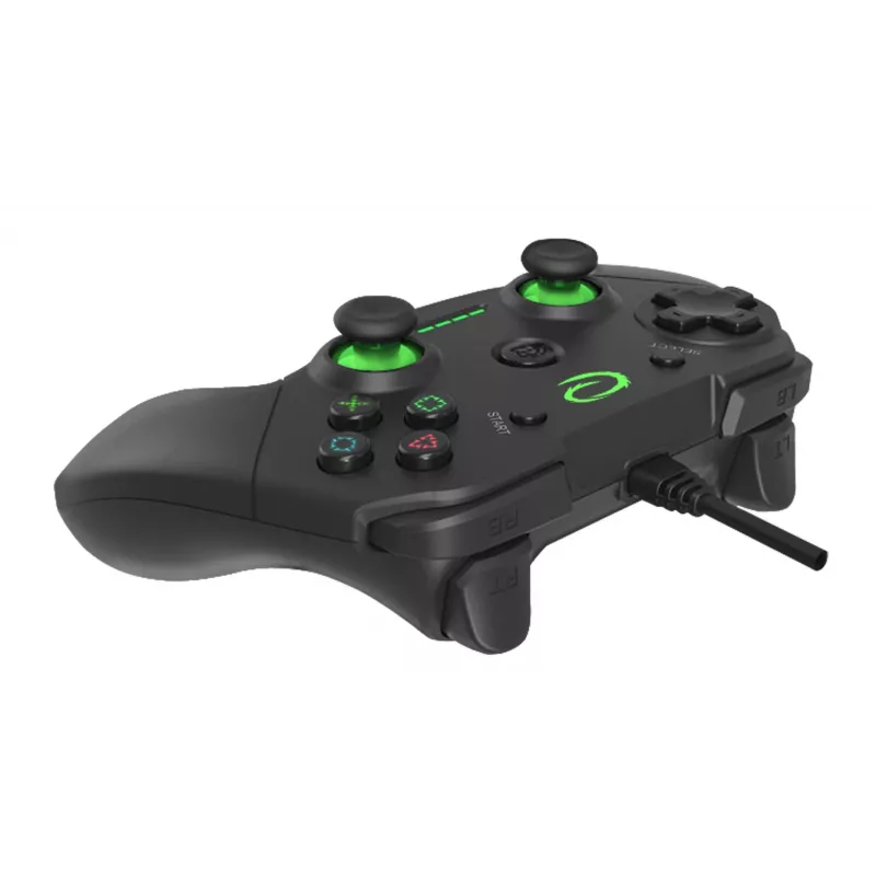 Gamepad ESPERANZA EGG110K juhtmega USB vibratsiooniga, 12 nuppu, 1,5 m kaabel — PC-le ja PS3-le