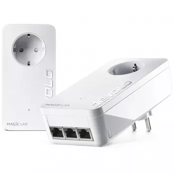 devolo Magic 2 LAN triple Powerline stardikomplekt elektrivõrguadapter kiirusega kuni 2400 Mbit/s, 3x Gigabit LAN (ühiku kohta)