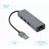 Gembird A-AMU3-LAN-01 USB-A Gigabit LAN-adapter 3-pordilise USB 3.0 jaoturiga, must