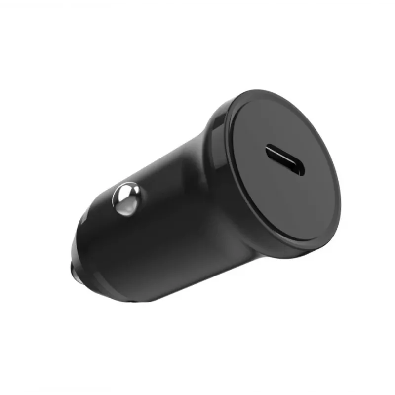 Auto USB-C laadija FIXED FIXCC30N-C-BK 30W, fikseeritud kaabel, ühe pordiga kiirlaadimine 12V sõidukipessa
