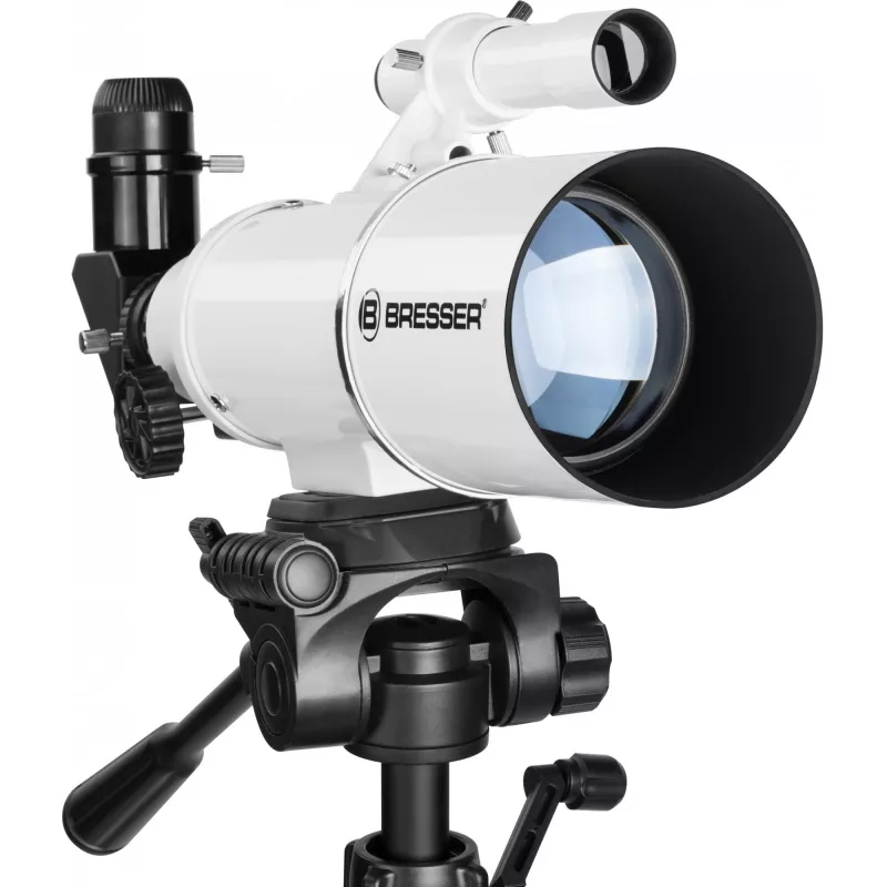 Bresser Optics CLASSIC 70/350 Refraktor 140x Must, Valge