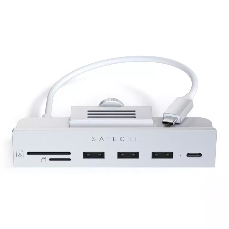 Sülearvuti dokk / pordireplikaator Satechi ST-UCICHS USB 3.2 Gen 1 USB-C, USB-A pordid, SD/MicroSD, hõbedane