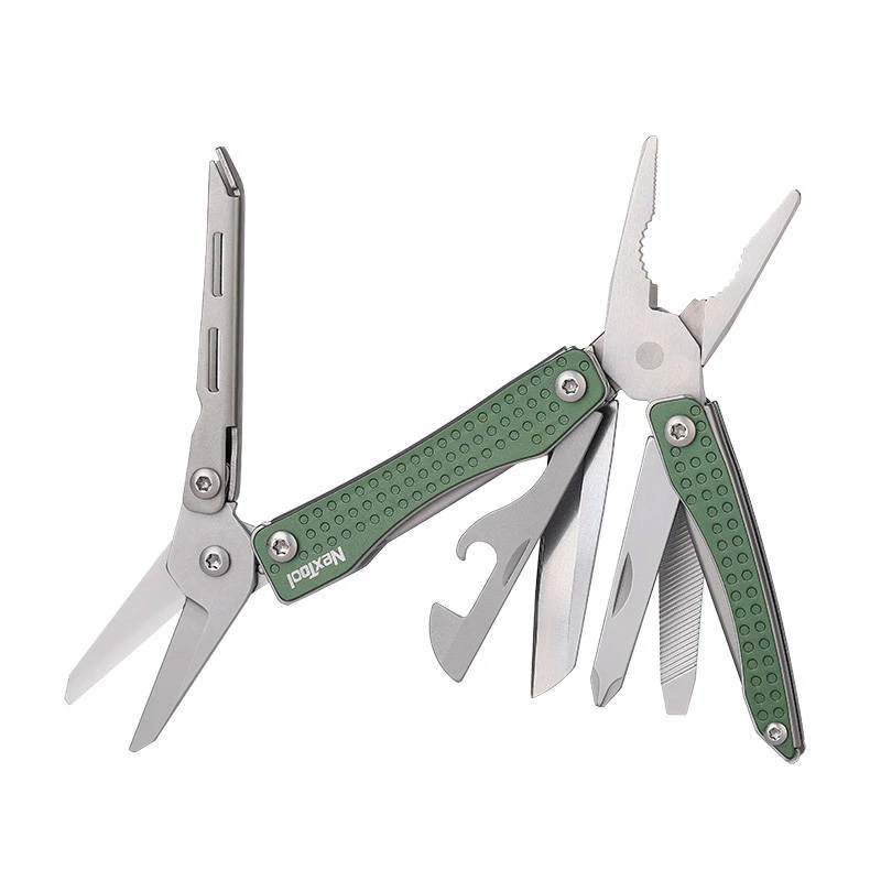 Multitööriist Nextool NE20050 10-in-1 kompaktne multiriist, roheline, 10 tööriista, 83 g, kokkupandult 6,8 cm