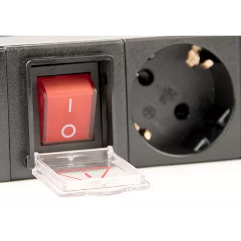 Toitejaotusseade GEMBIRD EG-PDU-014-C14, 8 vahelduvvoolu pistikupesa, C14 sisend, 3 m kaabel, 1U, 3680 W, 10 A, alumiinium, must