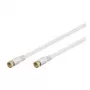 Wentronic Goobay SAT-ühenduskaabel, 100% varjestatud, kullatud, valge, 3,5 m - F-pistik F-pistik (67292)