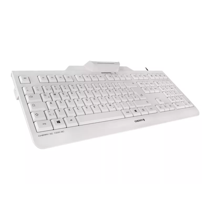 CHERRY KC 1000 SC juhtmega kiipkaardiga klaviatuur, helehall, USB, QWERTY (UK)