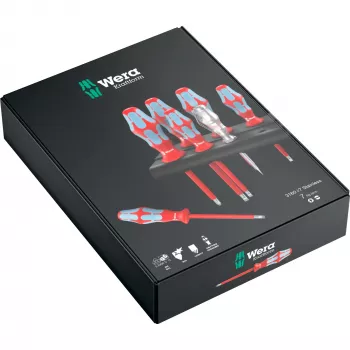 Wera 3160 i/7 Rack 05022728001 VDE-Schraubendreher-Satz 7tlg.Abtrieb Schlitz/Kreuzschlitz-PH (05022728001)