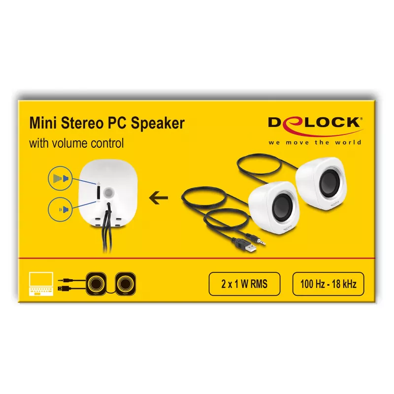 Kõlarid DELOCK Mini Stereo 27008, 2 W