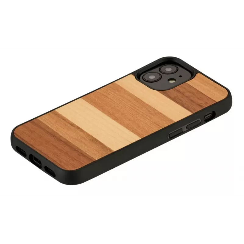man and wood kaitseümbris telefonile iPhone 12 mini — must
