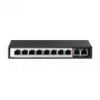Extralink PoE kommutaator CERES 8x 100Mb/s PoE/PoE+, 2x RJ45 üleslink 100Mb/s, 96W