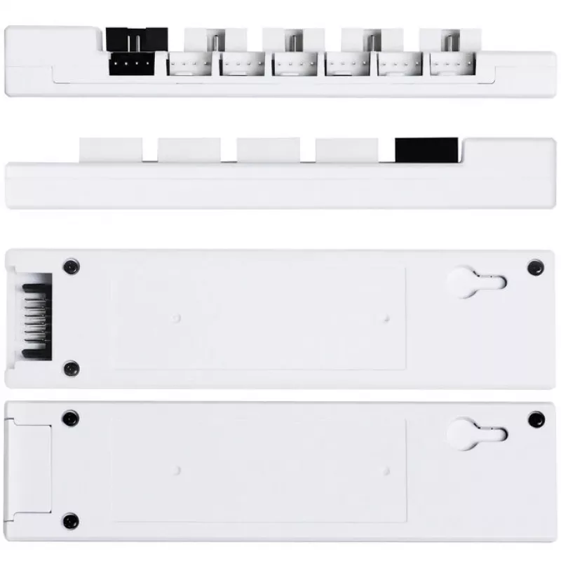 USB- ja PWM-jaotur Lian Li EDGE HUB EG-HUB01W — 4× USB, 6× PWM, valge