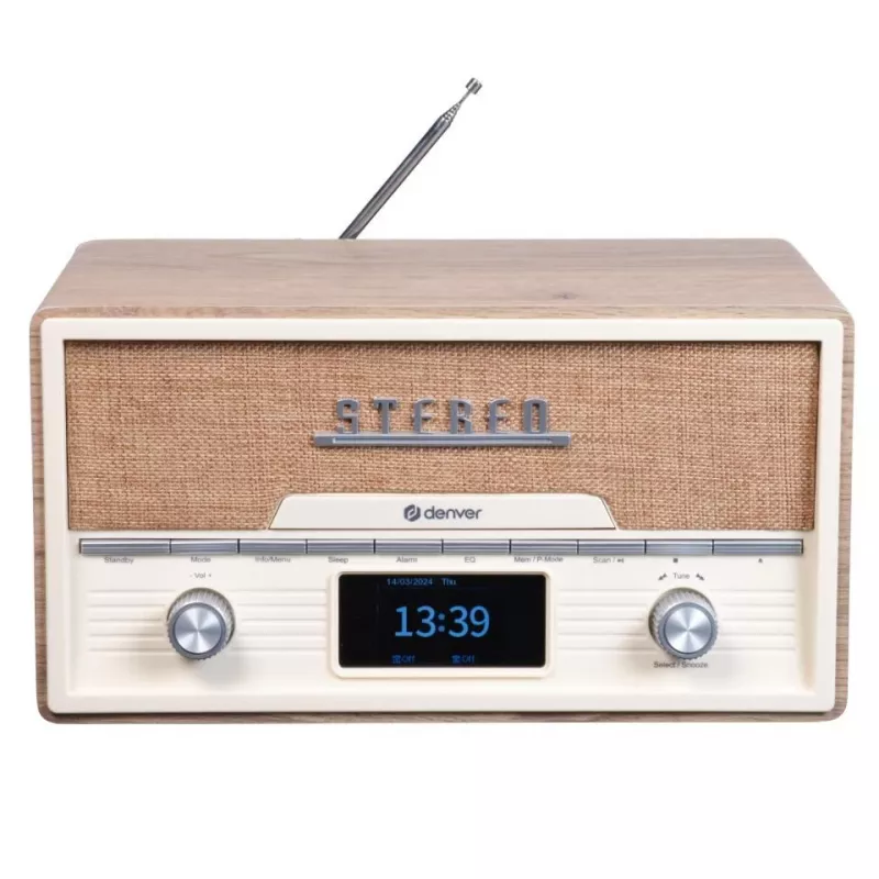 Isiklik CD-mängija Denver MDA-525LW Puiduvärvi 10W DAB+ FM