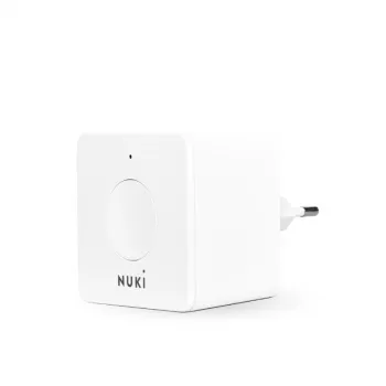 Juhtmevaba nutikodu signaalipikendaja NUKI Bridge — Bluetooth/Wi‑Fi, 230 V, ulatus kuni 10 m, 60×60×50 mm, valge