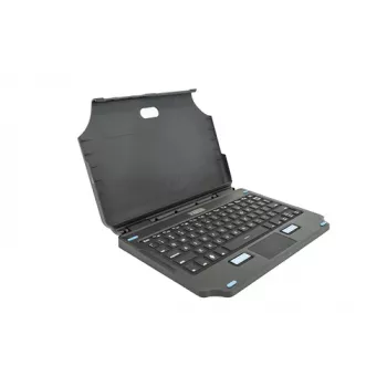Mobiilseadme klaviatuur Gamber-Johnson 7160-1869-02 — QWERTZ Saksa, Pogo Pin dokkimine, USB-C laadimine, puuteplaat, Must
