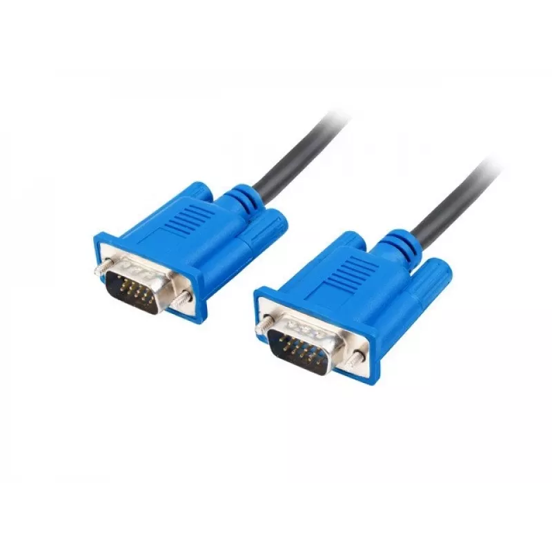 VGA (D-Sub) kaabel LANBERG CA-VGAC-10CU-0050-BK — 5 m, isane-isasele, ferriit, PVC-kest