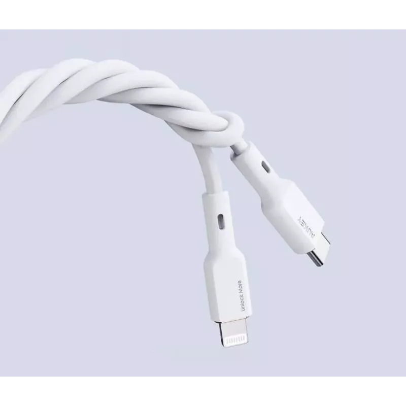 CB-SCL2 Valge silikoonkaabel Lightning-USB-C USB Power Delivery USB-PD