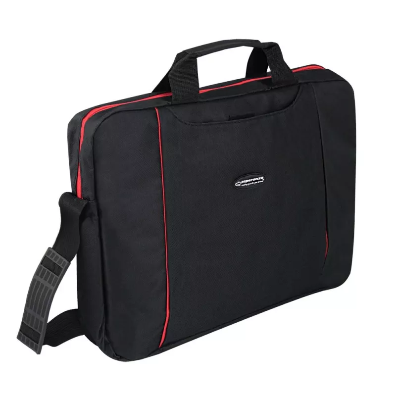 Esperanza SALERNO 39.6 cm (15.6) Toploader kott Must, Punane