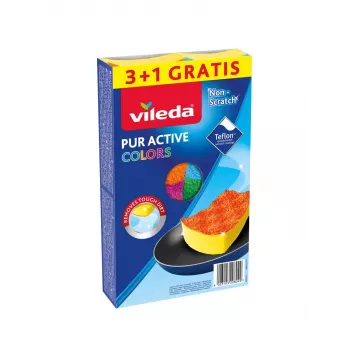 Käsn Vileda Pur Active Colors 4 tk